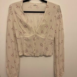 Aritzia Wilfred Floral Blouse